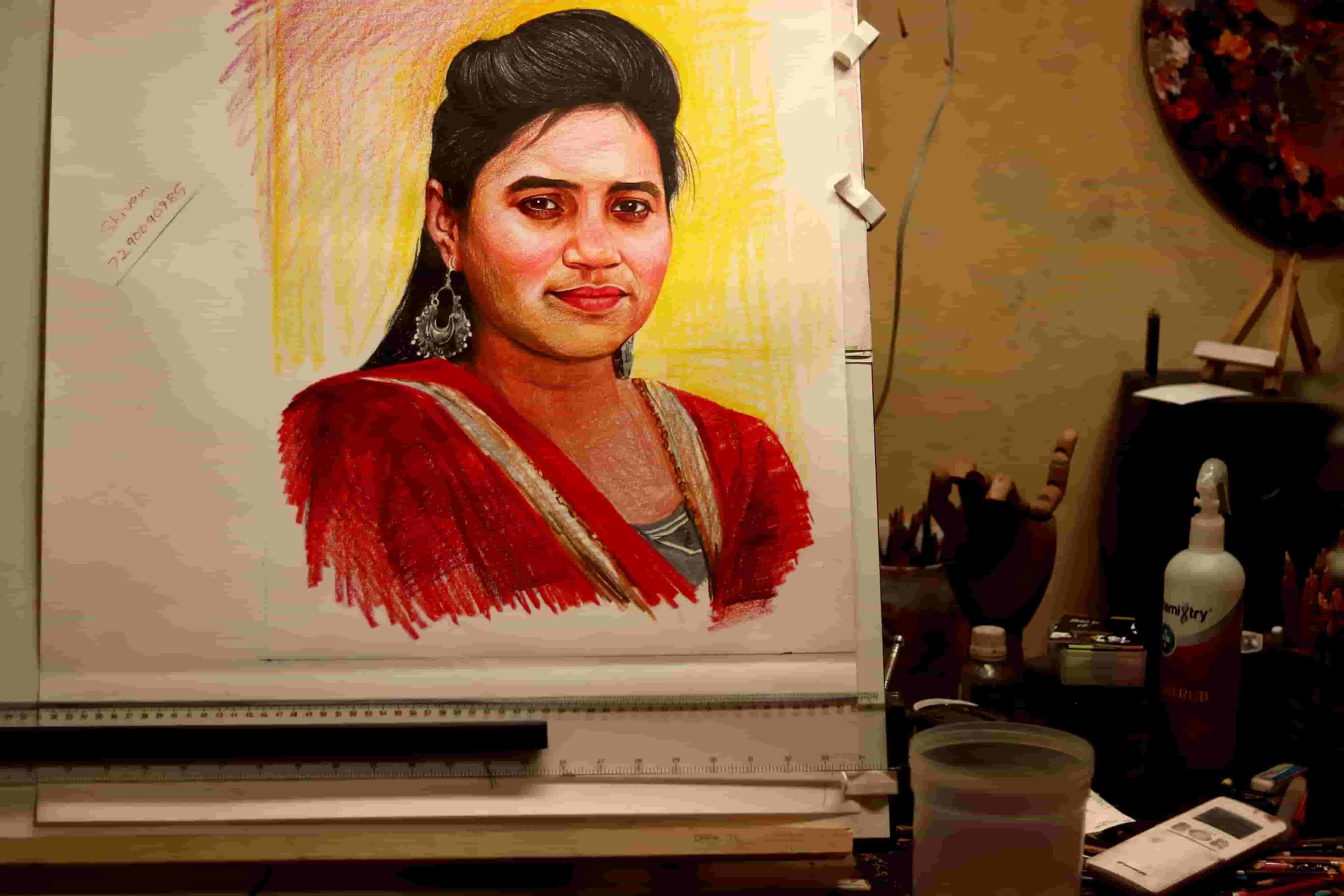 Portrait Artist, photo into a drawing