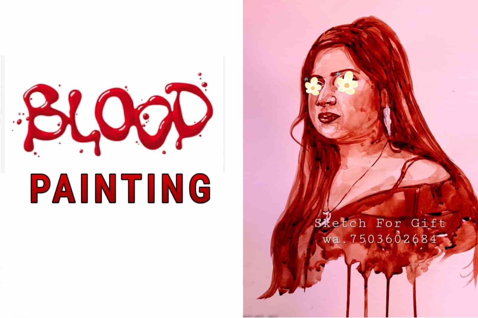 blood art painting near me